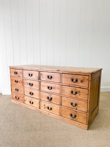 A 19th Century English Bank of Drawers Sideboard