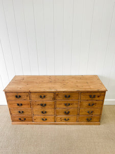 A 19th Century English Bank of Drawers Sideboard