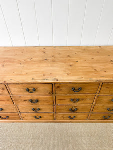 A 19th Century English Bank of Drawers Sideboard