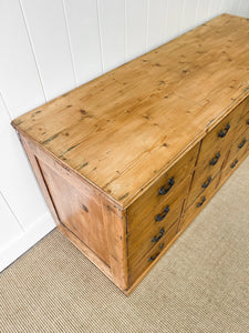 A 19th Century English Bank of Drawers Sideboard