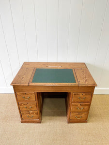 Antique English Pine Pedestal Desk c1890