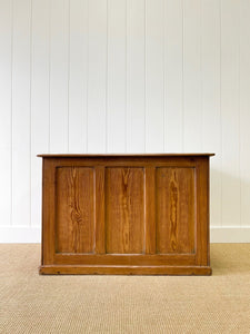 Antique English Pine Pedestal Desk c1890