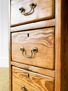 Antique English Pine Pedestal Desk c1890