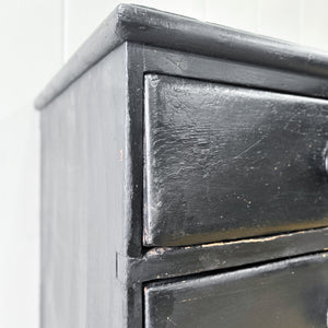 An Ebonized Antique English Chest of Drawers/Dresser