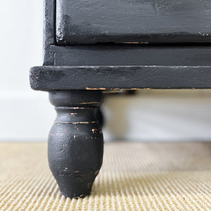 An Ebonized Antique English Chest of Drawers/Dresser