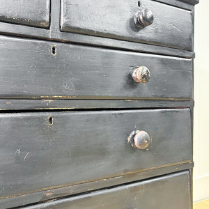 An Ebonized Antique English Chest of Drawers/Dresser