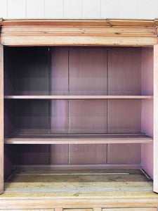 A 19th Century English Pine Bookcase Cabinet or Hutch