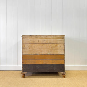 A Good 19th Century English Pine Chest of Drawers/Dresser with Tulip Feet