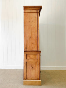 A 19th Century English Pine Bookcase Cabinet or Hutch