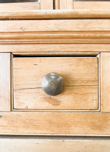 A 19th Century English Pine Bookcase Cabinet or Hutch