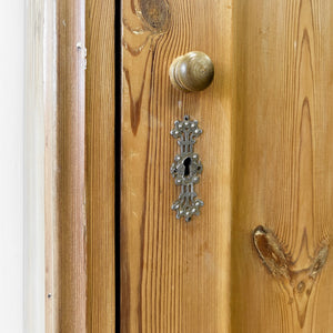 A Pine Wardrobe or Linen Press c1890