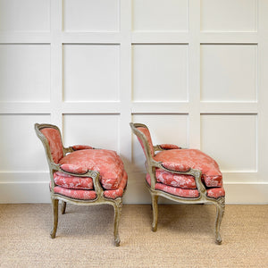 A Lovely Pair of 18th Century Style French Armchairs