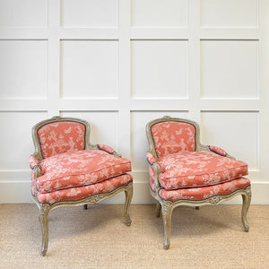 A Lovely Pair of 18th Century Style French Armchairs