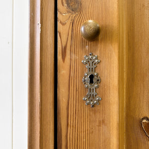 A Pine Wardrobe or Linen Press c1890