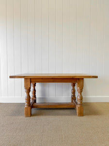 English Country Pine Waxed 5ft Refectory Style Table