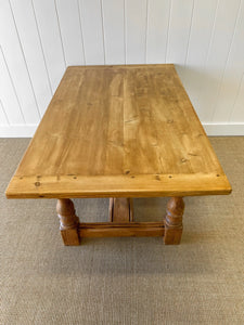 English Country Pine Waxed 5ft Refectory Style Table