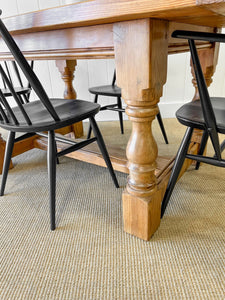 English Country Pine Waxed 5ft Refectory Style Table