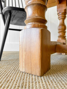 English Country Pine Waxed 5ft Refectory Style Table