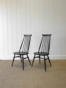 A Set of 4 Black Ercol Chairs