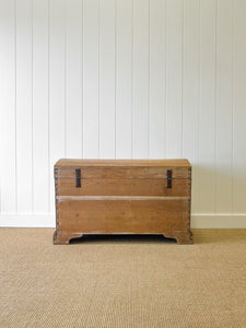 An English Pine Domed Top Blanket Box or Toy Box Early 19th Century