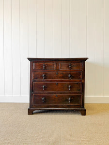 An Ancient 17-18th Century English Country Oak Chest of Drawers