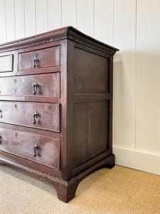 An Ancient 17-18th Century English Country Oak Chest of Drawers