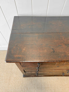 An Ancient 17-18th Century English Country Oak Chest of Drawers