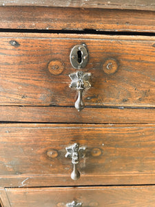 An Ancient 17-18th Century English Country Oak Chest of Drawers