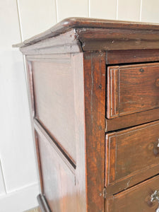 An Ancient 17-18th Century English Country Oak Chest of Drawers