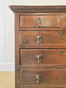 An Ancient 17-18th Century English Country Oak Chest of Drawers