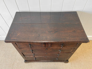 An Ancient 17-18th Century English Country Oak Chest of Drawers