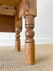 A Diminutive Antique English Country Pine Drop Leaf Coffee Table c1890