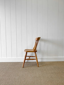 A Vintage Set of 4 Slat Back Chairs