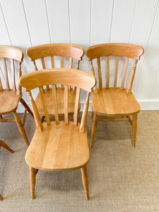 A Set of 6 Vintage Slatback Chairs