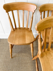 A Set of 6 Vintage Slatback Chairs