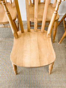 A Set of 6 Vintage Slatback Chairs