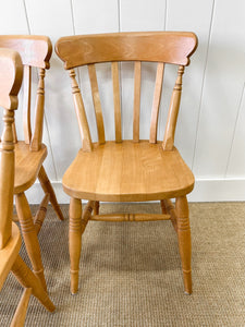 A Set of 6 Vintage Slatback Chairs