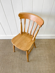 A Set of 6 Vintage Slatback Chairs