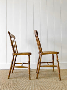 An Antique Set of 4 Early 19th Century Stick Back Chairs