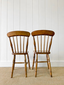 An Antique Set of 4 Early 19th Century Stick Back Chairs