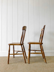 An Antique Set of 4 Early 19th Century Stick Back Chairs