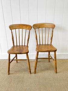 An Antique Set of 4 Early 19th Century Stick Back Chairs