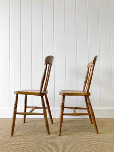 An Antique Set of 4 Early 19th Century Stick Back Chairs