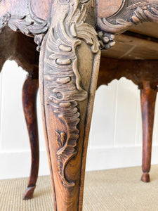 An Antique Belgian or French Louis XV Chestnut Side Table with Marble Top 18th Century