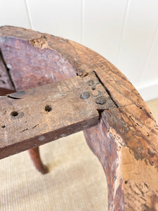 An Antique Belgian or French Louis XV Chestnut Side Table with Marble Top 18th Century