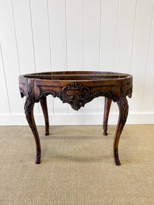 An Antique Belgian or French Louis XV Chestnut Side Table with Marble Top 18th Century