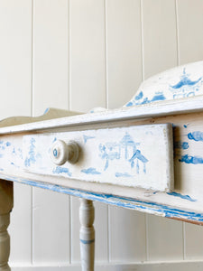 An Antique Chinoiserie Galleried Washstand or Console Table