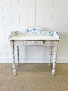 An Antique Chinoiserie Galleried Washstand or Console Table