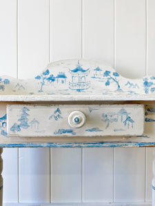 An Antique Chinoiserie Galleried Washstand or Console Table