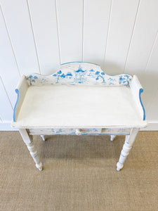 An Antique Chinoiserie Galleried Washstand or Console Table